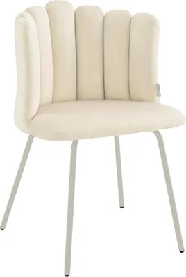Image de Milton & Oldbrook Chaise de salle à manger en velours Julfa Beige