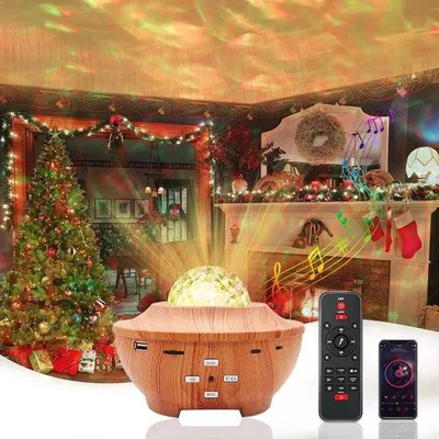 Productafbeelding van Led sterrenhemelprojector met Bluetooth en watergolven voor kamerdecoratie