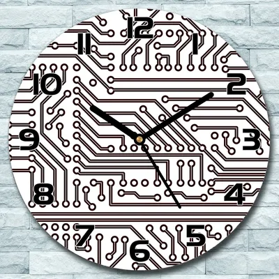 Produktbild von Wanduhr aus Glas Rund fi 30 Elektronische Quarz Deko Schlafzimmer Büro