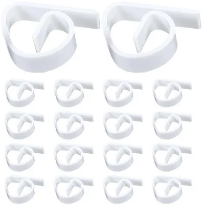 Image de Ensemble Unyqoos® comprenant 12 pinces en acrylique blanches pour nappes (4 g chacune) – des clips en plastique légers pour fixer solidement les nappes lors de pique-niques, dans le jardin ou lors de mariages
