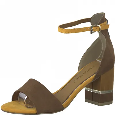 Produktbild von MARCO TOZZI Damen Sandaletten Riemchen Knöchelriemchen 2-28303-28, Größe:38 EU, Farbe:Braun