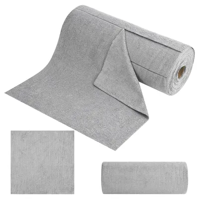 Produktbild von Rolle mit 50 Mikrofasertüchern, 30 x 30 cm, wiederverwendbar, fusselfrei, für Küche, Bad, Auto und Werkstatt