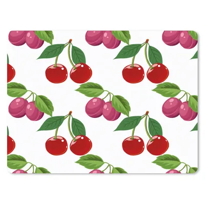 Obrázek produktu pro Podložka pod myš - Třešně - Vzory - Ovoce - 23x19cm - Podložka pod myš