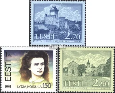 Produktbild von Briefmarken Estland 1993 Mi 218,219,220 (kompl.Ausg.) postfrisch Bauten
