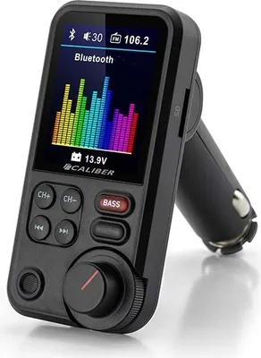 Produktbild von Caliber FM-Transmitter mit Bluetooth und USB-Ladegeräten - Schwarz (PMT566BT)