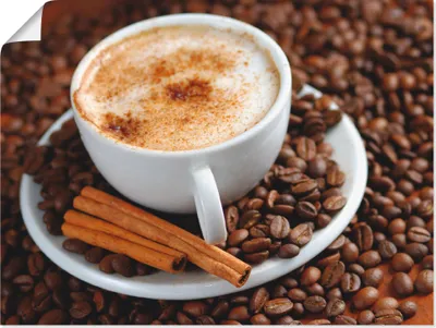 Produktbild von ARTland Poster Cappuccino - Kaffee Größe: 60x45 cm