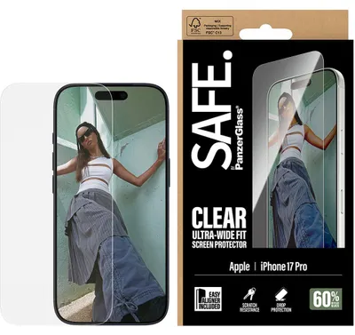Immagine prodotto di PanzerGlass SAFE. by ® Screen Protector iPhone 17 Pro | Ultra-Wide Fit w. EasyAligner