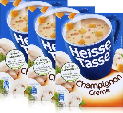 Produktbild von Heisse Tasse Champignon Creme 3 Beutel á 14g Tassensuppe (3er Pack)