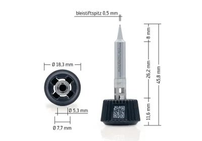 Produktbild von Lötspitze bleistiftspitz Breite 0,5 mm 0142PDLF05/SB