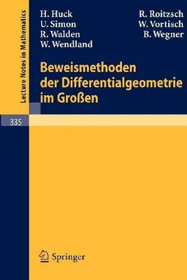 Produktbild von Beweismethoden der Differentialgeometrie im Großen