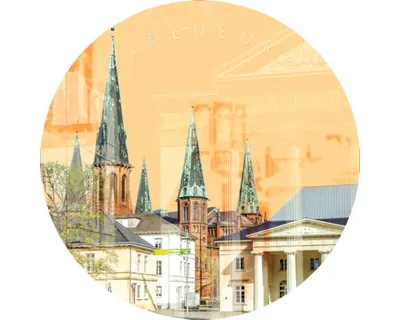 Produktbild von Glasbild Oldenburg Wahrzeichen I Ø 20 cm