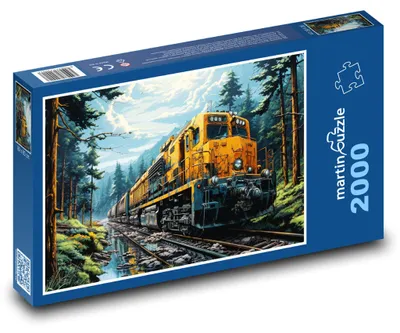 Obrázok produktu pre martinpuzzle - Puzzle 2000 - Žltý fantázijný vlak