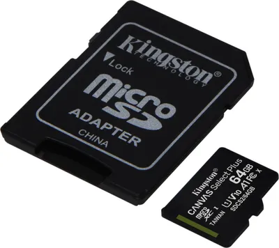 Obrázok produktu pre Pamäťová karta Kingston Technology Canvas Select 64GB micSDXC Plus 100R A1 C10 + adaptér