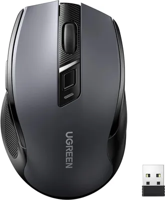 Obrázek produktu pro Myš s rozlišením 4000 DPI, ergonomický design, myš s USB přijímačem, výdrž baterie 18 měsíců, bezdrátová myš kompatibilní s notebooky s operačními systémy Windows, macOS a Linux