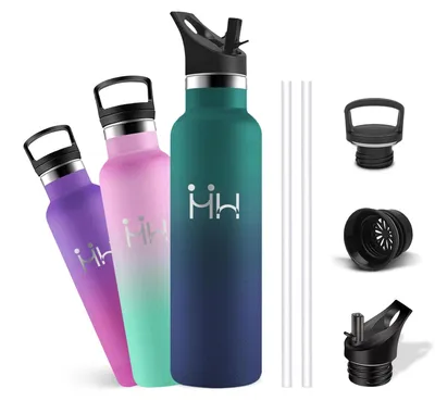 Produktbild von Trinkflasche Edelstahl, Thermosflasche- 1l- Trinkflasche Auslaufsicher, BPA-Frei
