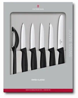 Produktbild von Victorinox Swiss Classic Gemüsemesser 6-Teiliges Set - Schwarz