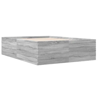 Produktbild von Bettgestell Grau Sonoma 135x190 cm Holzwerkstoff