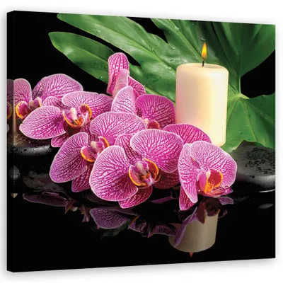 Immagine prodotto di Quadro su tela, Candela rosa - 60x60