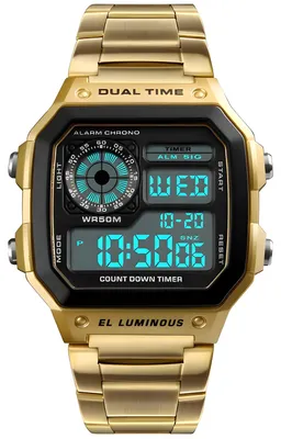 Produktbild von MA-6303 Digitale Sportuhr für Herren - Gold KP6303