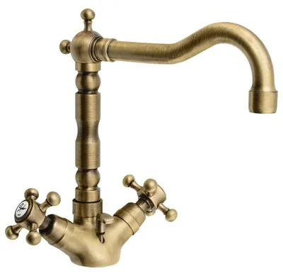Produktbild von ANTEA Waschtischarmatur mit Retro-Einlauf , inkl. Ablaufgarnitur, 240mm bronze