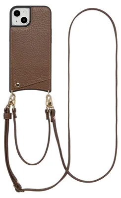Imagen del producto de Funda para teléfono Nova con cordón y tarjetero para Apple iPhone 14 / 13 - Mocha Brown