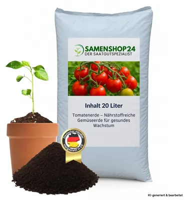Produktbild von Samenshop24 Tomatenerde 20 l – Nährstoffreiche Gemüseerde für gesundes Wachstum