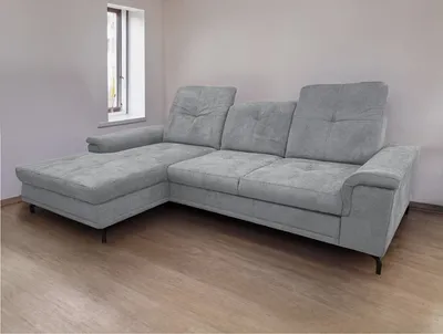 Produktbild von Ecksofa BRITTA L - Wohnlandschaft Polstersofa Polstercouch - LINKE SEITE (Hellgrau- MIL 17714)