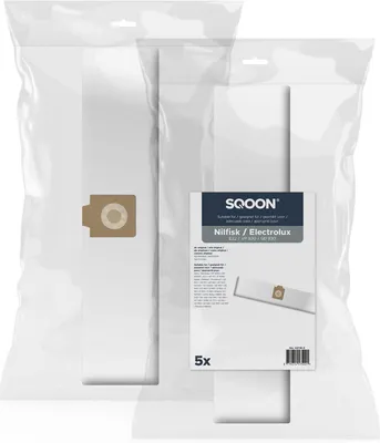 Produktbild von SQOON Staubsaugerbeutel 5 Stück Geeignet für Nilfisk & Electrolux GD930 / E22 / UZ930, Hochwertige Filterbeutel, Langlebig & Passgenau