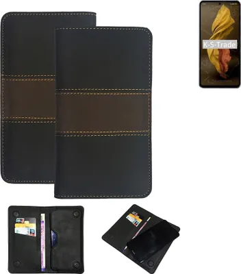 Produktbild von K-S-Trade Hülle Handyhülle kompatibel mit Sharp Aquos R7 Schutzhülle Walletcase Bookstyle Tasche Schutz Case Handytasche Wallet Cover Kunstleder