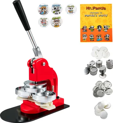 Zdjęcie produktu dla Maszyna do guzików SucceBuy, zestaw dziurkaczy do guzików 75 mm (3 cale). Prezenty DIY dla dzieci. Akcesoria z 500 elementami, obcinak do kół, magiczna książka.