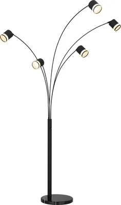 Produktbild von Globo Lighting Stehleuchte Metall schwarz matt, 5x GX53 LED