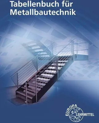 A metal staircase with railings against a blue, abstract background.
