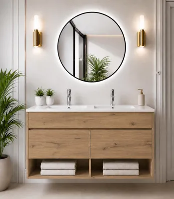 ORIGEN BATH NEBARI Hänge-Badmöbel mit Waschbecken 120x45 cm, Estepa