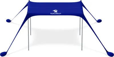 Produktbild von SUN NINJA Strandzelt mit UPF50+ - Sonnenschutz Strand Sonnensegel mit Sandschaufel & Erdnägeln - Strandmuschel Baby UV Schutz 50 - Beach Tent