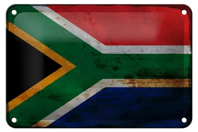 Produktbild von Blechschild Flagge Südafrika 18x12cm South Africa Rost Dekoration