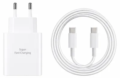 Produktbild von Ventarent 45W USB-C Ladeset für Samsung, 2 m, Weiß, PD/PPS
