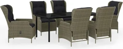 Produktbild von vidaXL 7-tlg. Garten-Essgruppe Braun