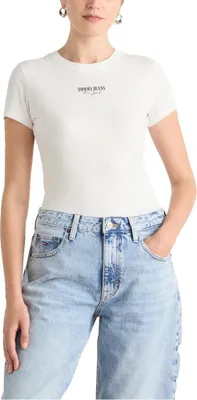 Produktbild von TOMMY JEANS TJW SLIM ESS LOGO 1 TEE Weiß
