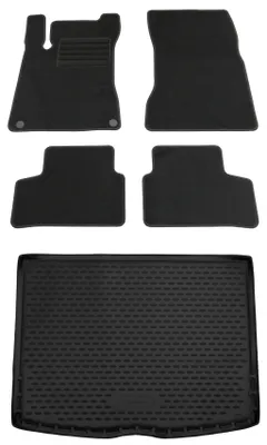 Gummi-Kofferraumwanne + Fußmatten Set für Mercedes W247 B-Klasse, Bj. 2/2019-