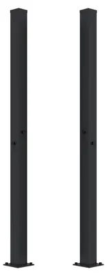 Produktbild von Set mit 2 CARMO Eisenpfosten 10x10cm H.205cm schwarz