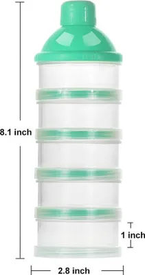 Produktbild von Spender für Babymilchnahrung, 5-lagiger, auslaufsicherer, stapelbarer Snack-Aufbewahrungsbehälter