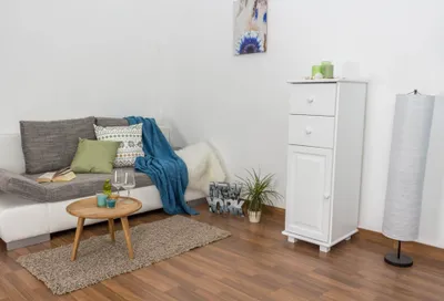 Produktbild von Kommode Kiefer massiv weiß