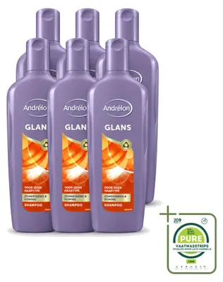 Immagine prodotto di 6 flaconi di shampoo Andrélon Glans - 300 ml ciascuno - confezione grande - 6 pezzi