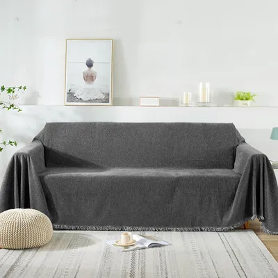 Productafbeelding van Elzusha - Multifunctioneel Decoratief Plaid Zacht en Comfortabel 180x280cm - Donkergrijs