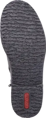 Produktbild von Rieker Damen Stiefelette unifarben mit gemustertem Einstieg Schnürer 73522, Größe:41 EU, Farbe:Grau