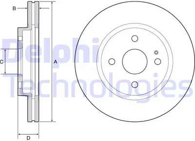 Produktbild von 2x DELPHI Bremsscheibe BG4942C für MAZDA 2 Schrägheck (DL DJ) MX-5 IV (ND) 44mm