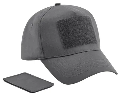 Produktbild von Beechfield - Baseball-Mütze Abnehmbarer Aufnäher für Herren/Damen Uni FK1508 (Einheitsgröße) (Graphitgrau)