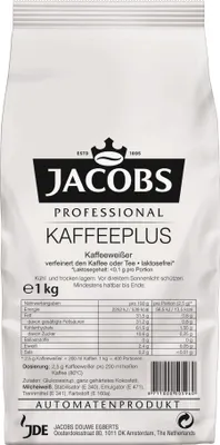 A white bag of Jacobs Professional Kaffeeplus.