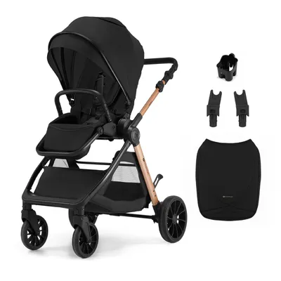 Produktbild von Buggy Kinderkraft VESTO 2 mit wendbarem Sitz bis 22 kg, Falten mit Sitz, Federung, Räder 8/11", Zubehör, Schwarz