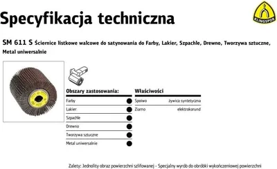 Zdjęcie produktu dla KLINGSPOR satynowy wałek wykończeniowy SM 611 S 80 brązowy - 7326